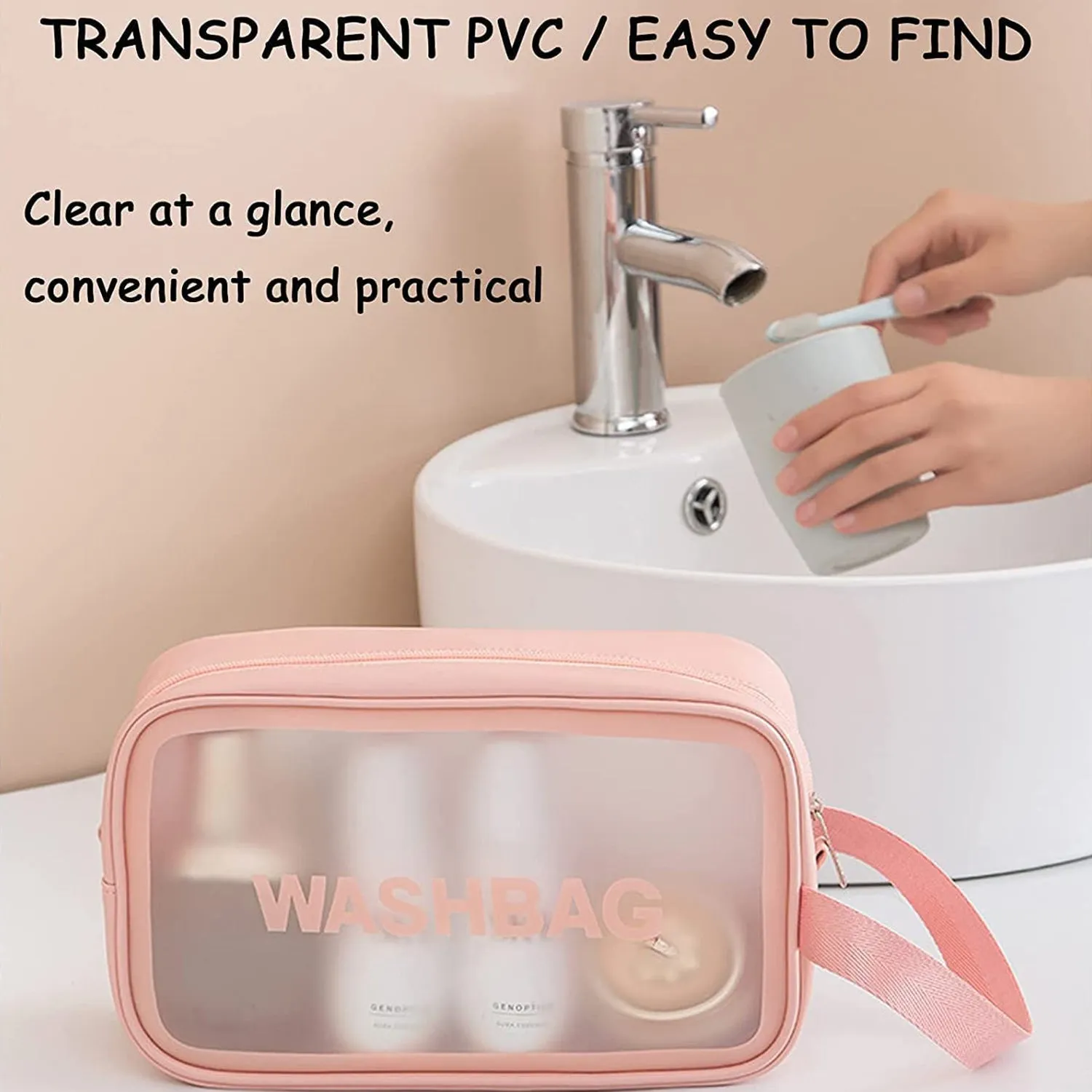 Cosmetic Pouch Set: 3 Makeup Bags for Home & Travel