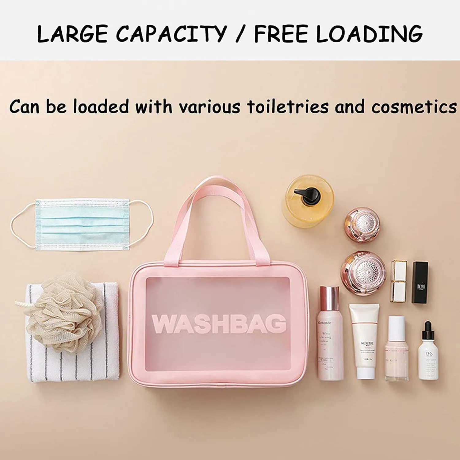 Cosmetic Pouch Set: 3 Makeup Bags for Home & Travel