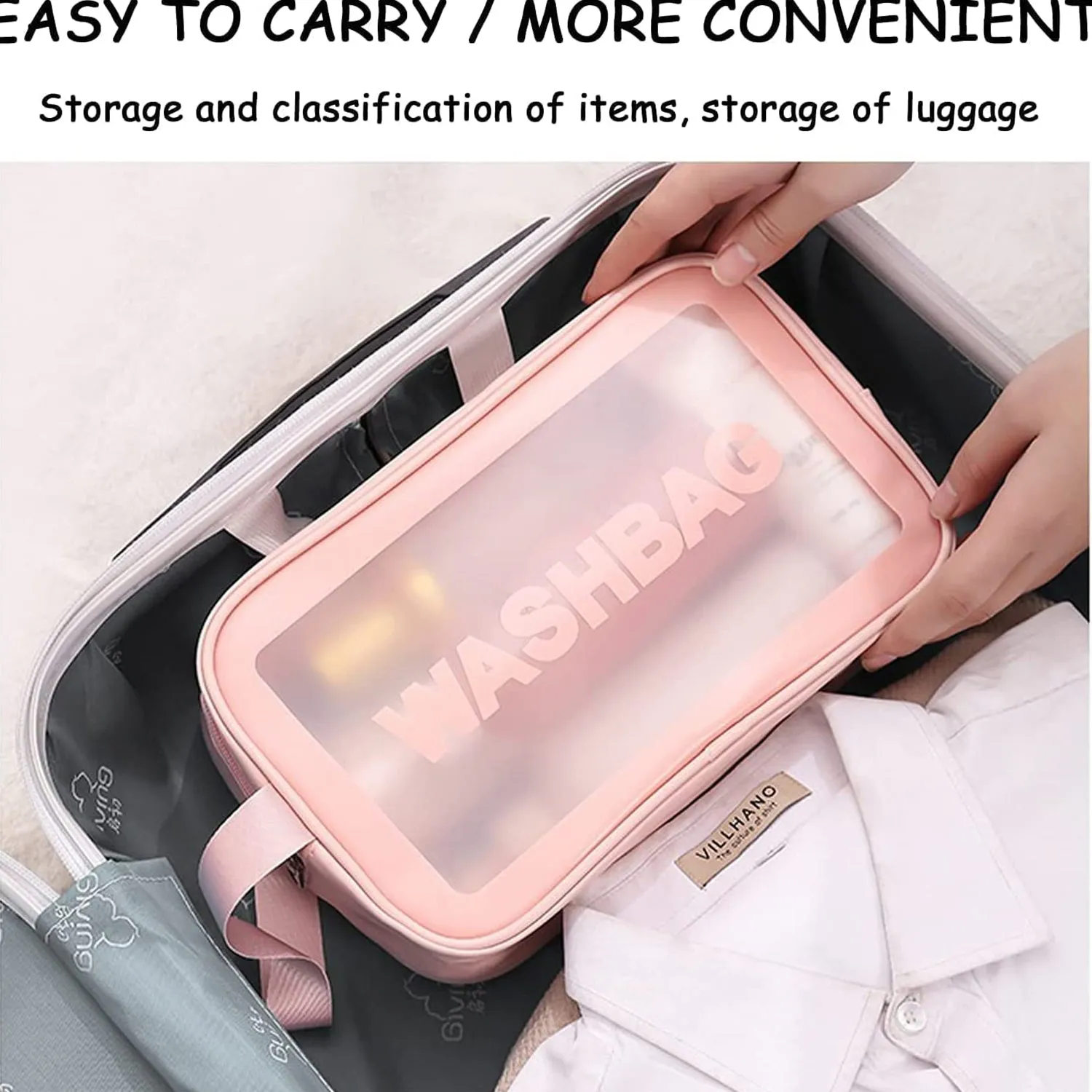 Cosmetic Pouch Set: 3 Makeup Bags for Home & Travel