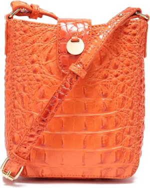 Crocodile Embossed Small Crossbody Bag Fashionable Magnetic Buckle Decoration Shoulder Women's Luxury Wallet