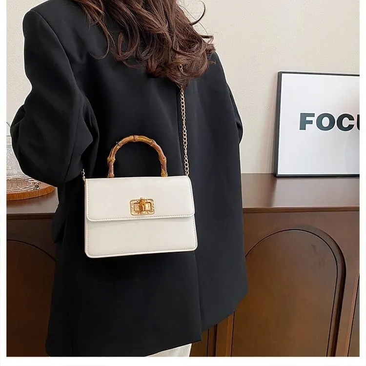 cross-body bag Premium Bamboo Shoulder Bag