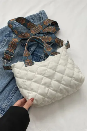 Crossbody Bag Bubble Textured Printed Strap Handbag