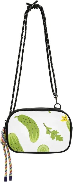Crossbody Bag Cucumber Parts Cell Phone Purse Wallet with Credit Card Slots Multicolor Handbag with Adjustable Strap Fits Phone Keys And More