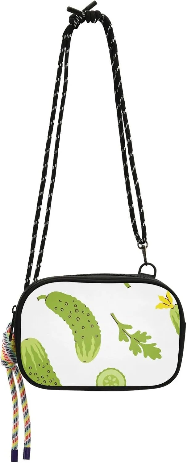 Crossbody Bag Cucumber Parts Cell Phone Purse Wallet with Credit Card Slots Multicolor Handbag with Adjustable Strap Fits Phone Keys And More
