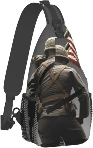 Crossbody Bag for Women Men Vintage Wall of Radio Boombox_75800211 Chest Bag Crossbody Sling Bag Adjustable Shoulder Bag