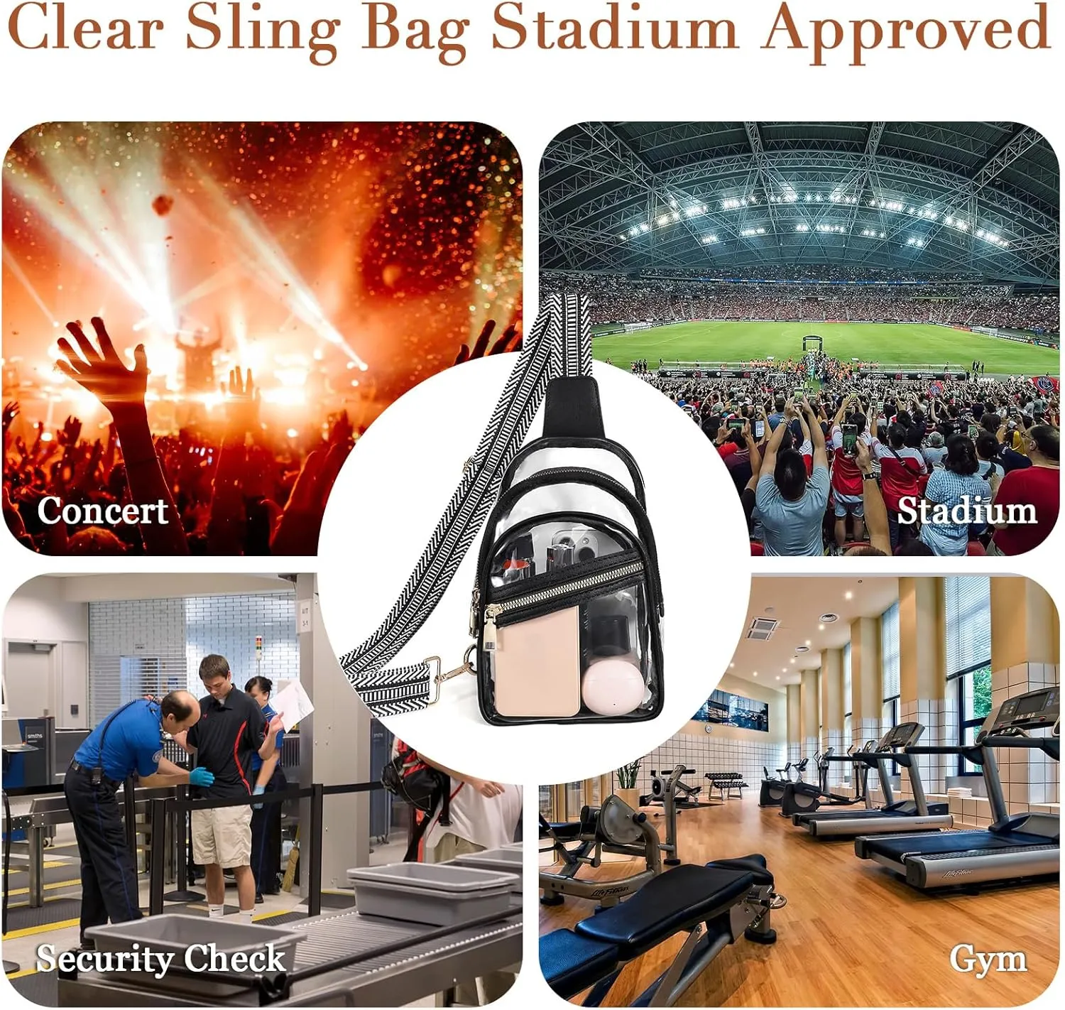 Crossbody Bag for Women, PU Leather Fanny Pack, Sling Bag, Chest Bag for Travel Shopping Sports