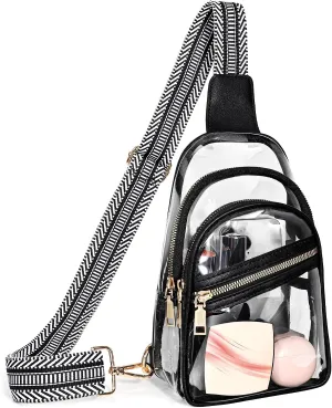 Crossbody Bag for Women, PU Leather Fanny Pack, Sling Bag, Chest Bag for Travel Shopping Sports