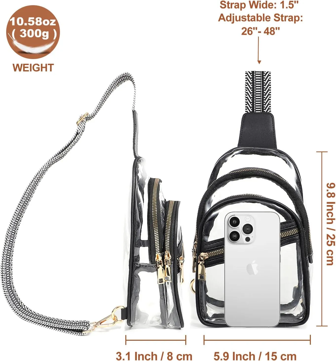Crossbody Bag for Women, PU Leather Fanny Pack, Sling Bag, Chest Bag for Travel Shopping Sports