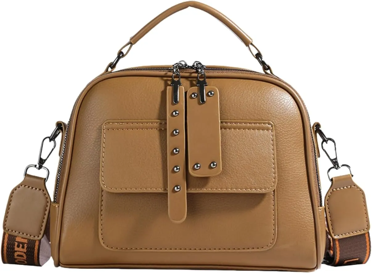 Crossbody Bag for Women,Chic Multi-Layer PU Handbag with Wide shoulder strap- Versatile Hobo Tote,Gifts