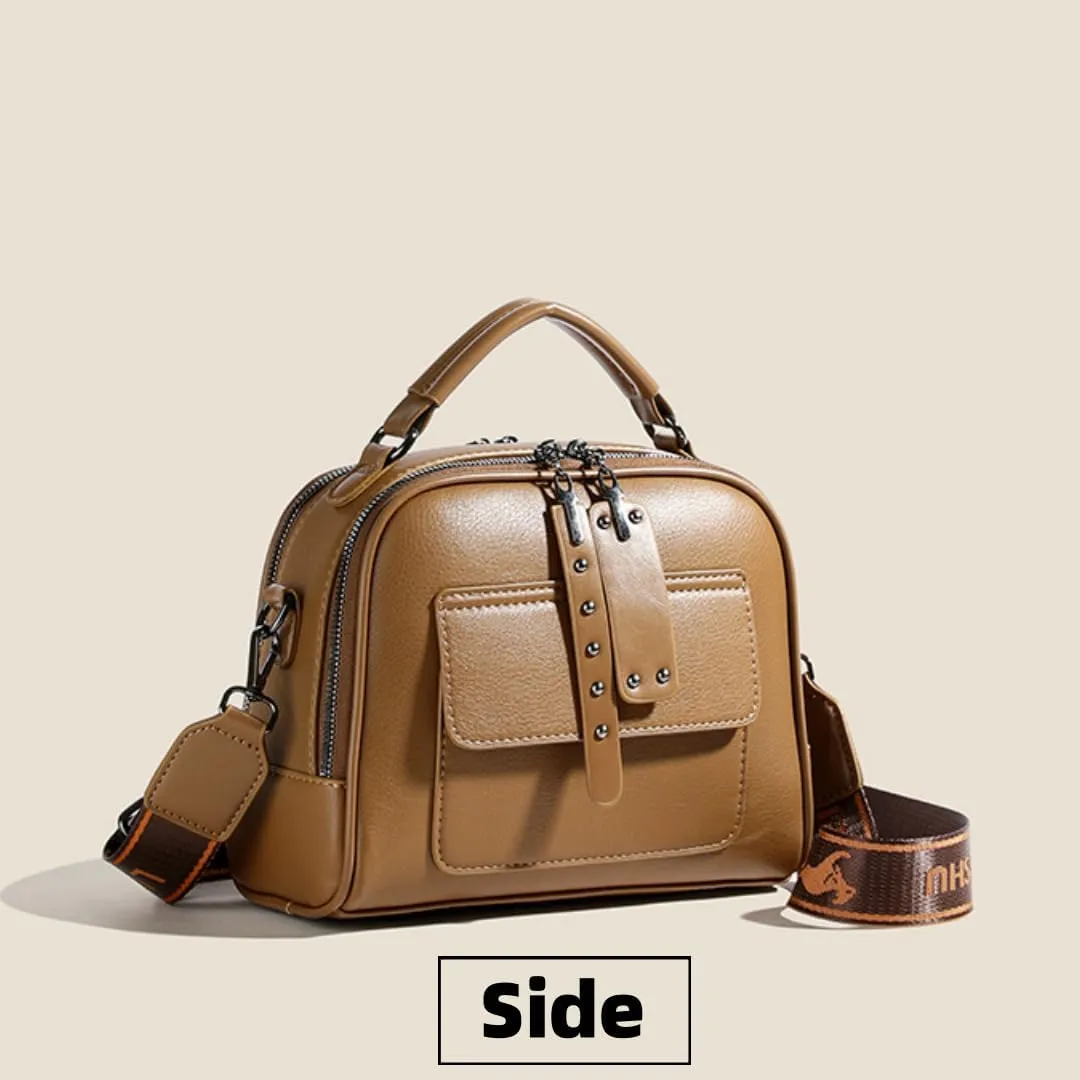 Crossbody Bag for Women,Chic Multi-Layer PU Handbag with Wide shoulder strap- Versatile Hobo Tote,Gifts