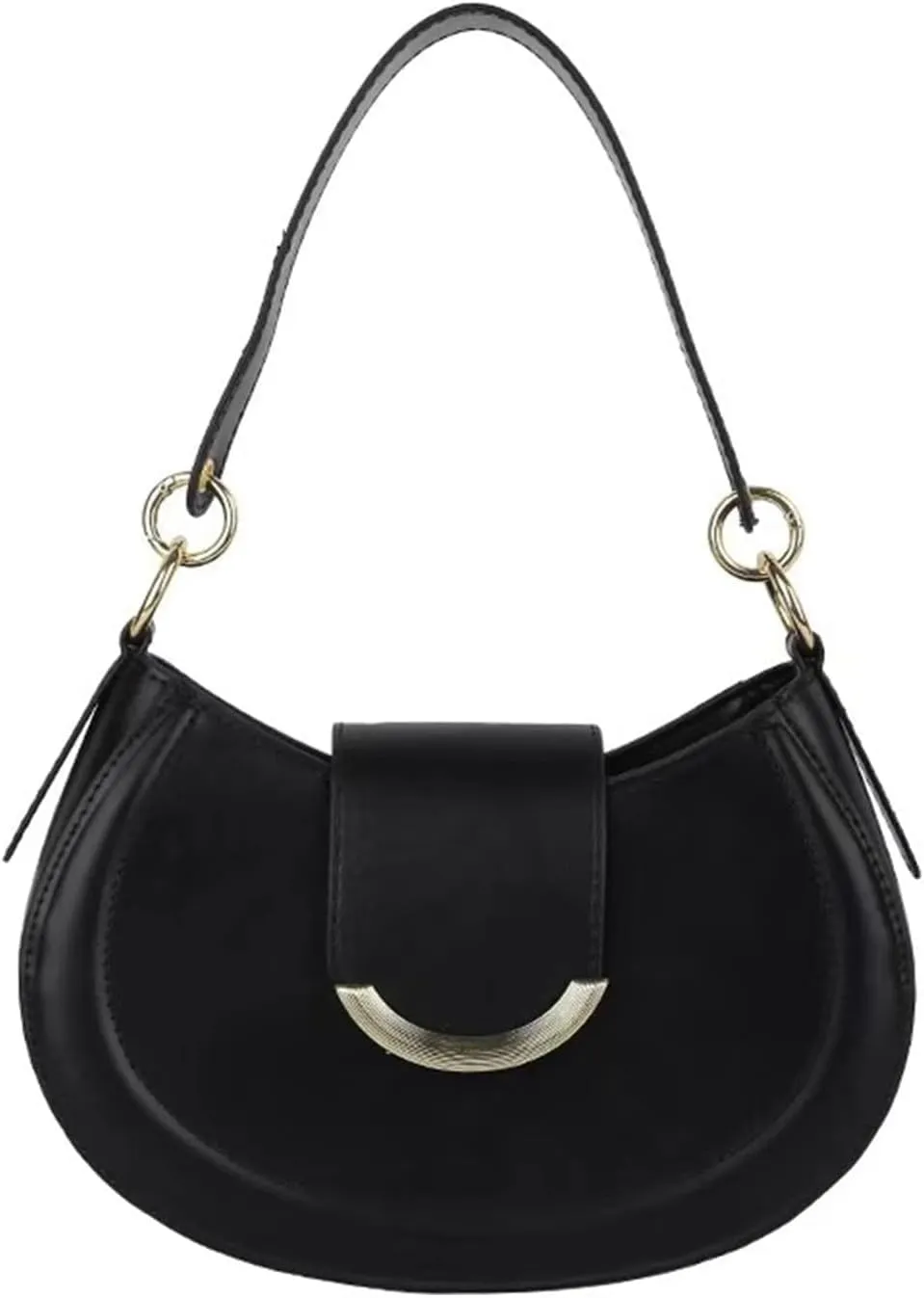 Crossbody bag, high-class sense of fashion trend women's bag shoulder armpit bag (Black)