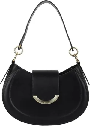 Crossbody bag, high-class sense of fashion trend women's bag shoulder armpit bag (Black)