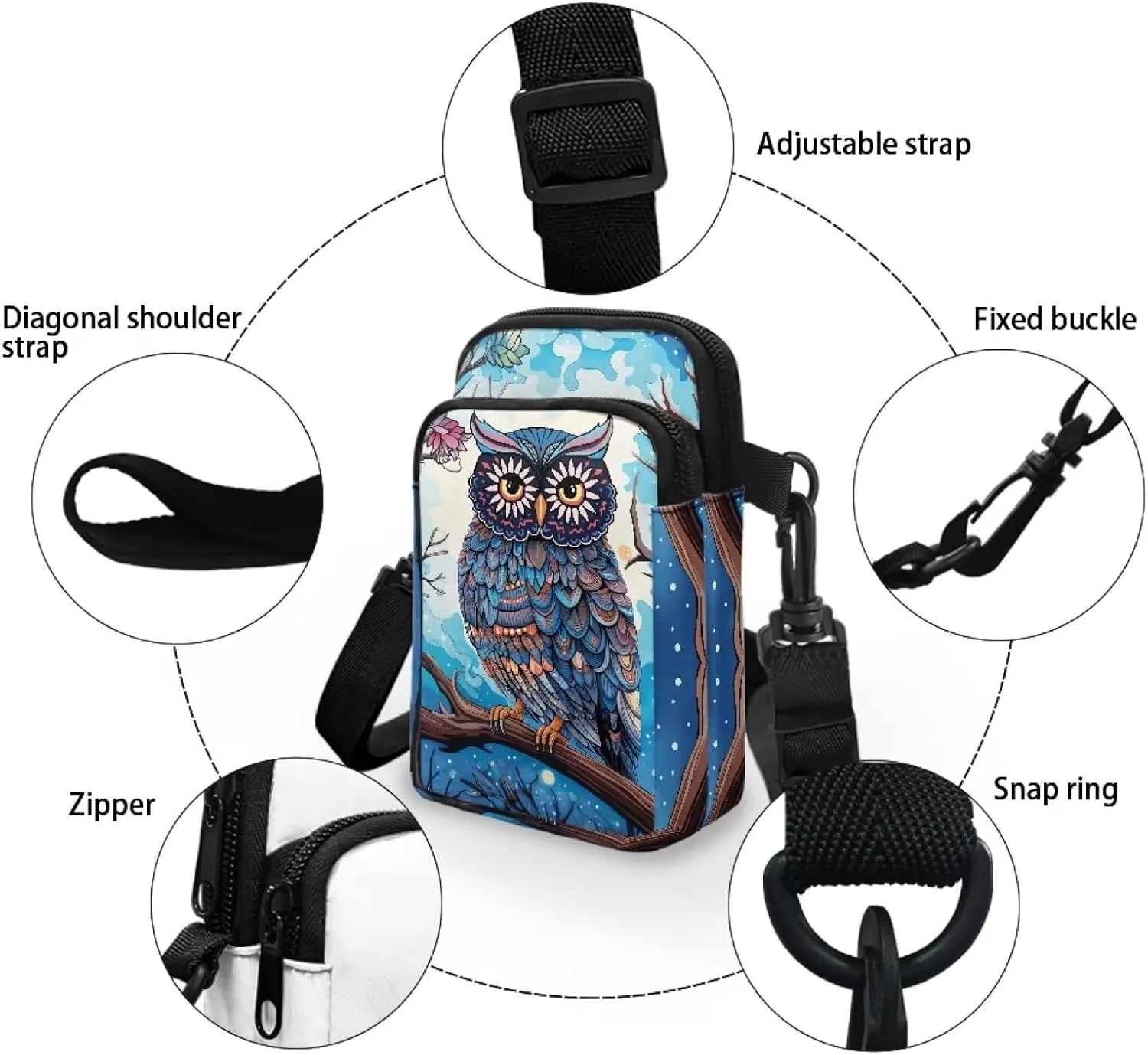 Crossbody Bags for Women Small Cell Phone Purse Shoulder Bag with Adjustable Strap Slant Sling Bag