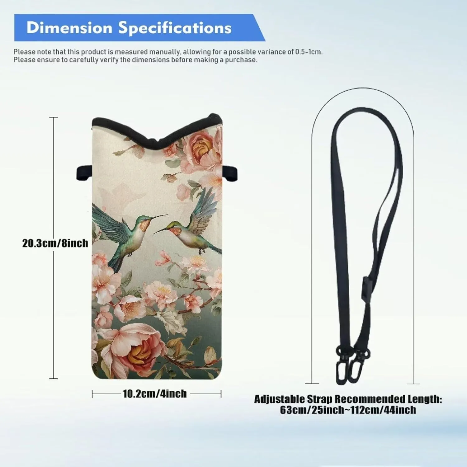 Crossbody Phone Bag Waterproof Mini Cellphone Purse Bag with Adjustable Strap Fits Most Smartphones, 8'' x 4''