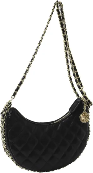Crossbody Shoulder Purse for Women Designer Handbags Crescent Quilted Top-Handle Bags Totes
