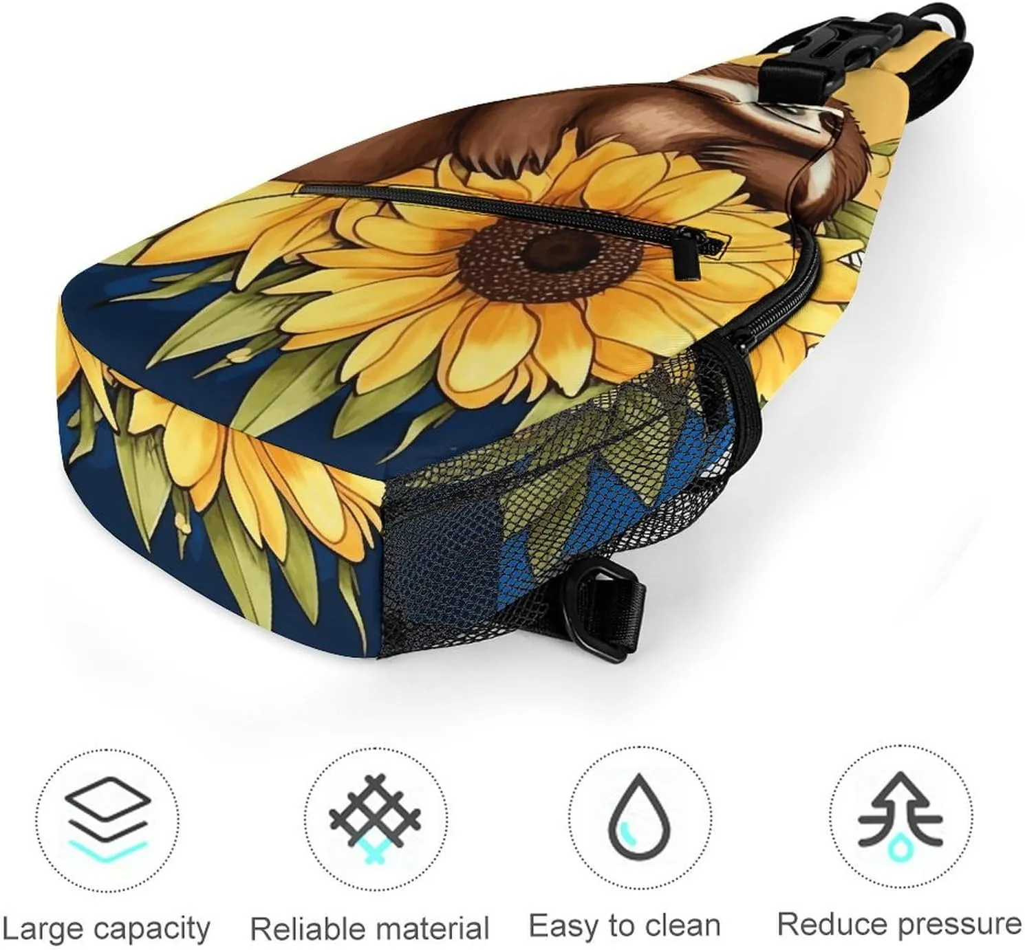 Crossbody Sling Bag Guitar Backpack Sling Bag Travel Hiking Chest Bag Shoulder Bag Daypack