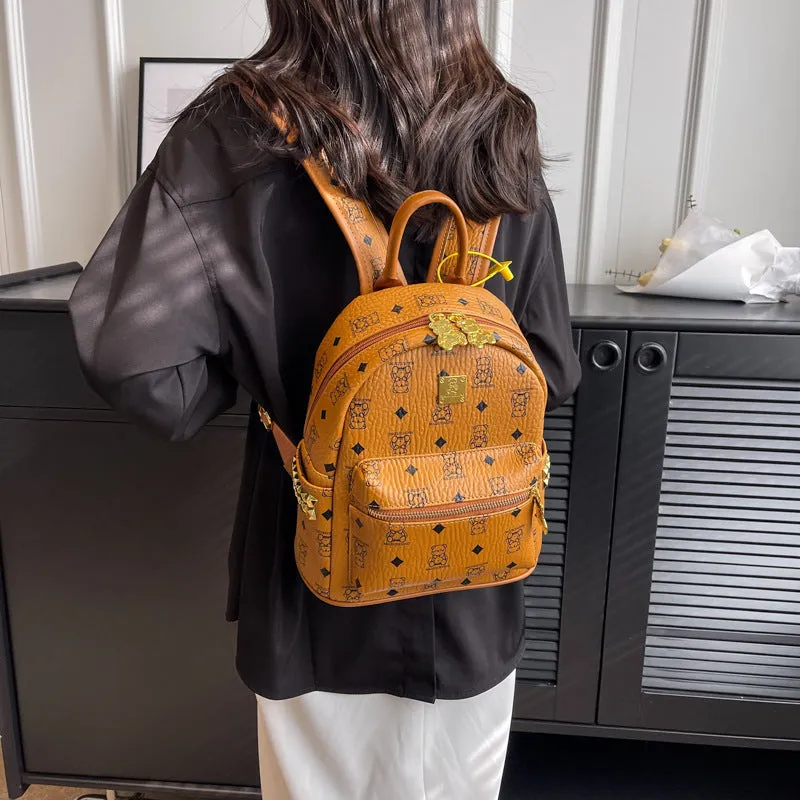 Cute Bear Printed Fashionable Large Capacity Backpacks