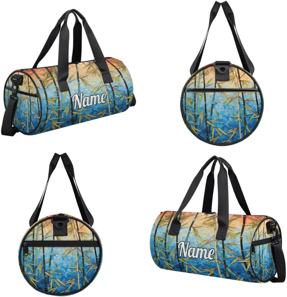Cute Dance Bag Sport Duffel Gymnastics Sport Bags Custom Ballet Bag Overnight Weekender Bag Waterproof Pattern, Nature Sunlights Beam Bamboo