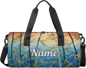 Cute Dance Bag Sport Duffel Gymnastics Sport Bags Custom Ballet Bag Overnight Weekender Bag Waterproof Pattern, Nature Sunlights Beam Bamboo