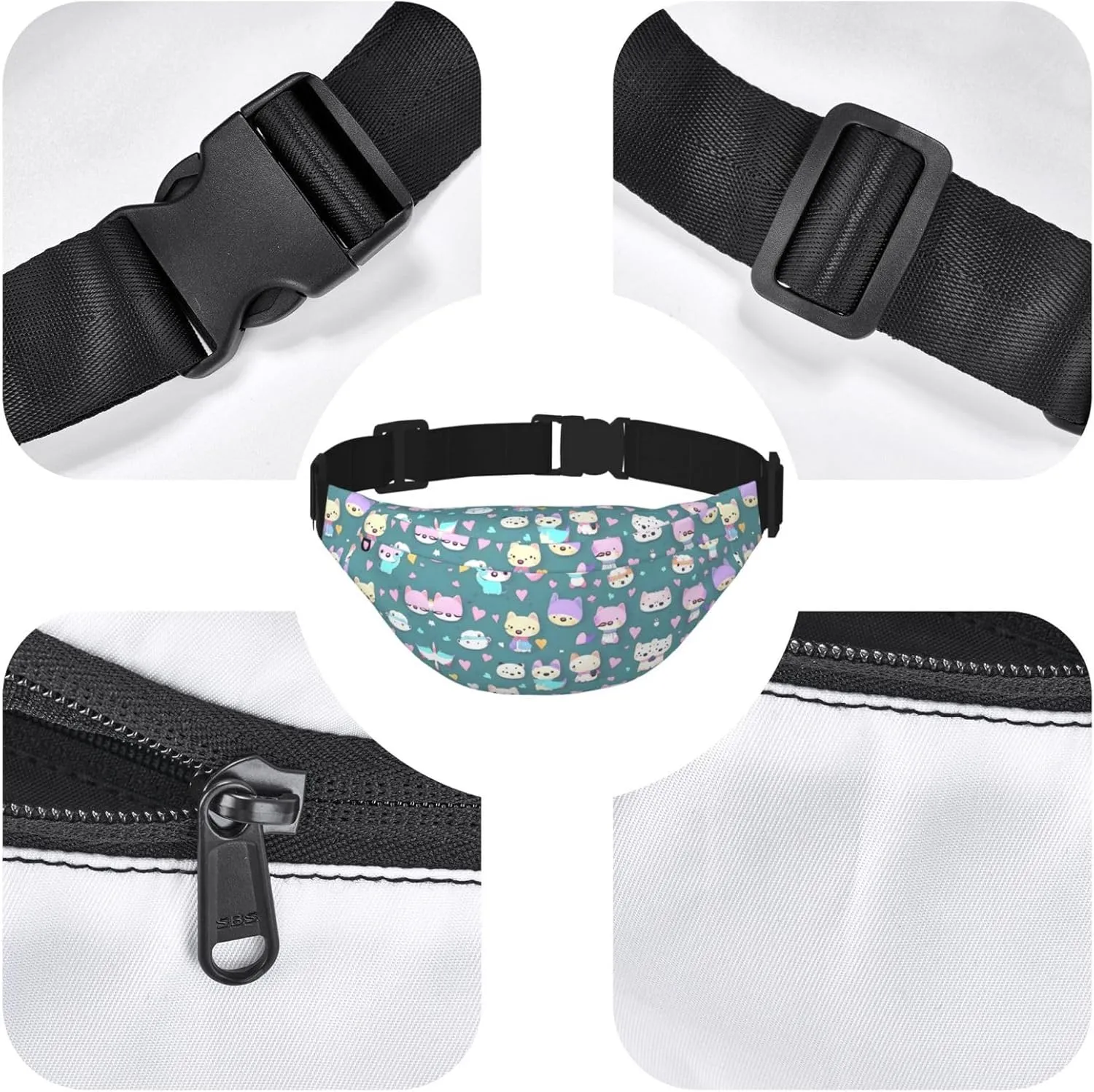 Cute little fox Fashion Crossbody Appearance High capacity outdoor with Adjustable Comfortable Work Leisure Versatile, RXZER23