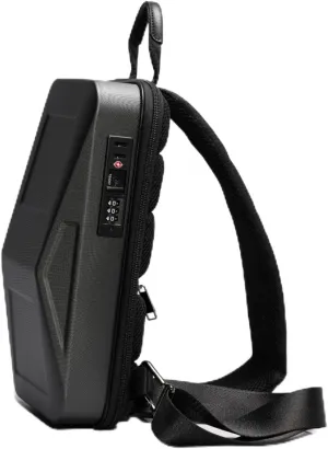 Cybersling Messenger Bag 7L (Gray) - Versatile Crossbody/Sling/Backpack USB Charging, Passcode Lock, Water-Resistant Material, & Comfortable Back Panel, Daily Carry & Travel, For Men & Women
