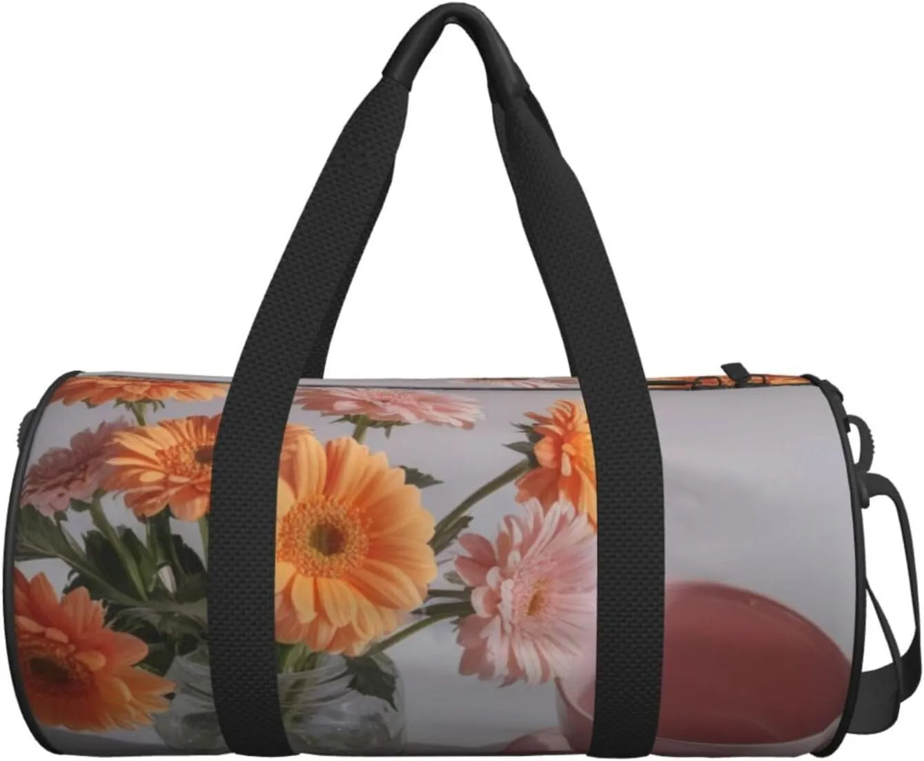Dawn's Delight Printed Travel Bag,Round Personal Item Storage bag,Foldie Duffel Bag for Traveling Vacation,Fitness,Sports