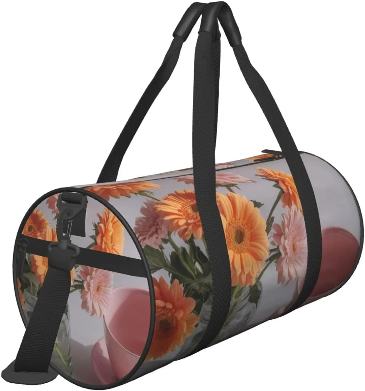 Dawn's Delight Printed Travel Bag,Round Personal Item Storage bag,Foldie Duffel Bag for Traveling Vacation,Fitness,Sports