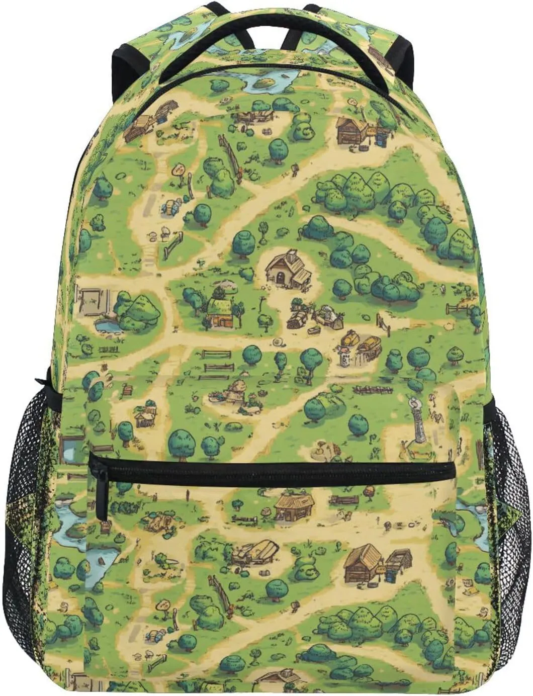 Day Backpack for Women Men Waterproof Diaper Bag Backpack with Chest Strap Gift Men & Women Vintage Game Map