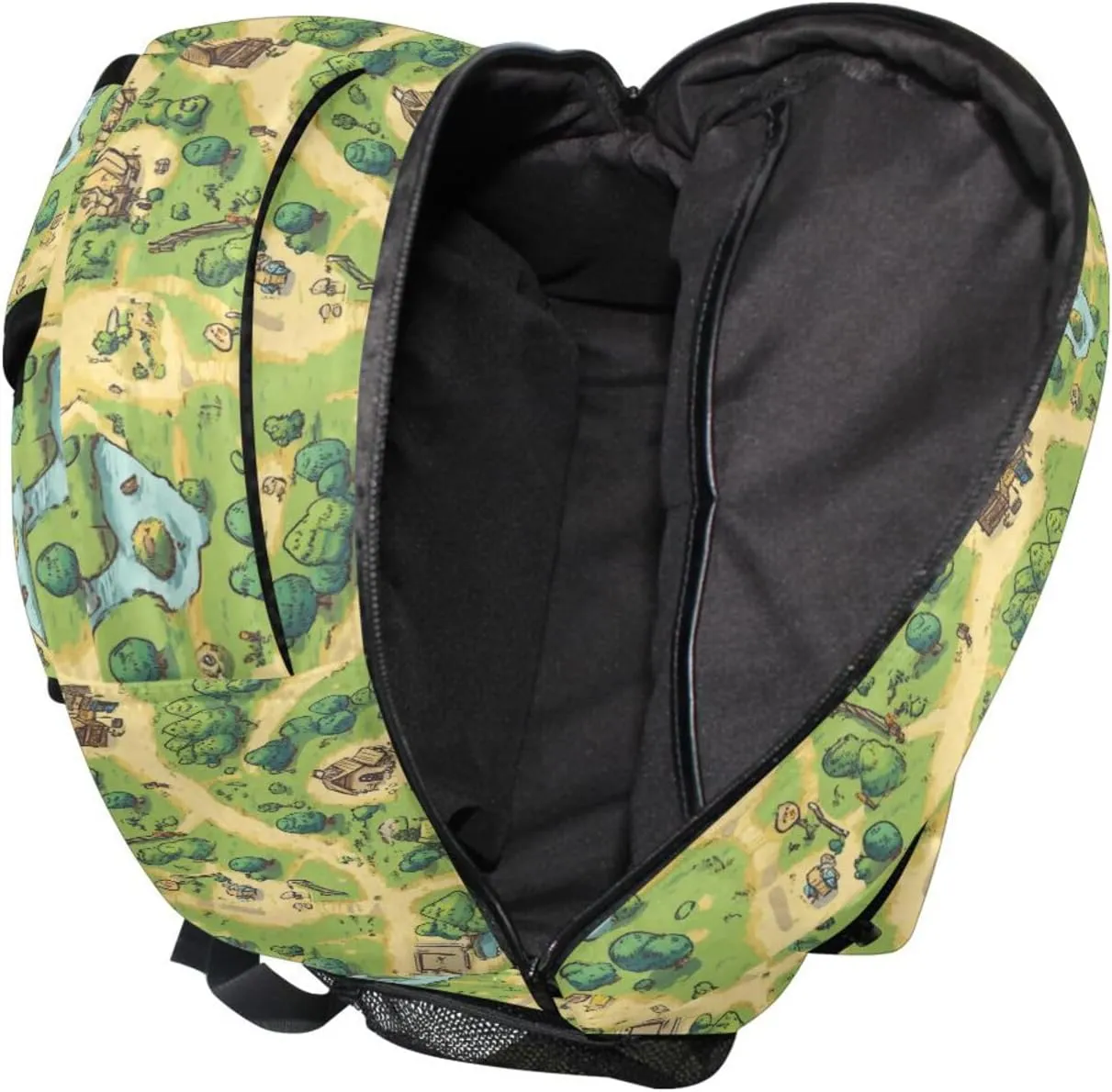 Day Backpack for Women Men Waterproof Diaper Bag Backpack with Chest Strap Gift Men & Women Vintage Game Map