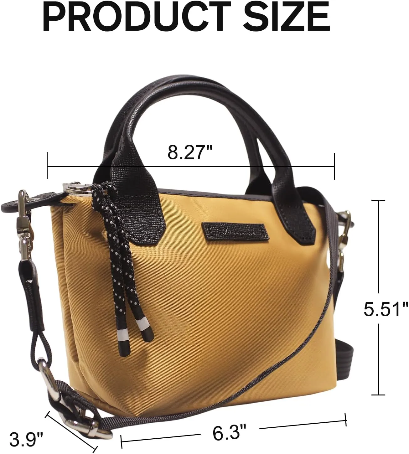 Designer Mini Tote for Women - Lightweight Crossbody Purse with Adjustable Dual Straps (2-Way Carry)