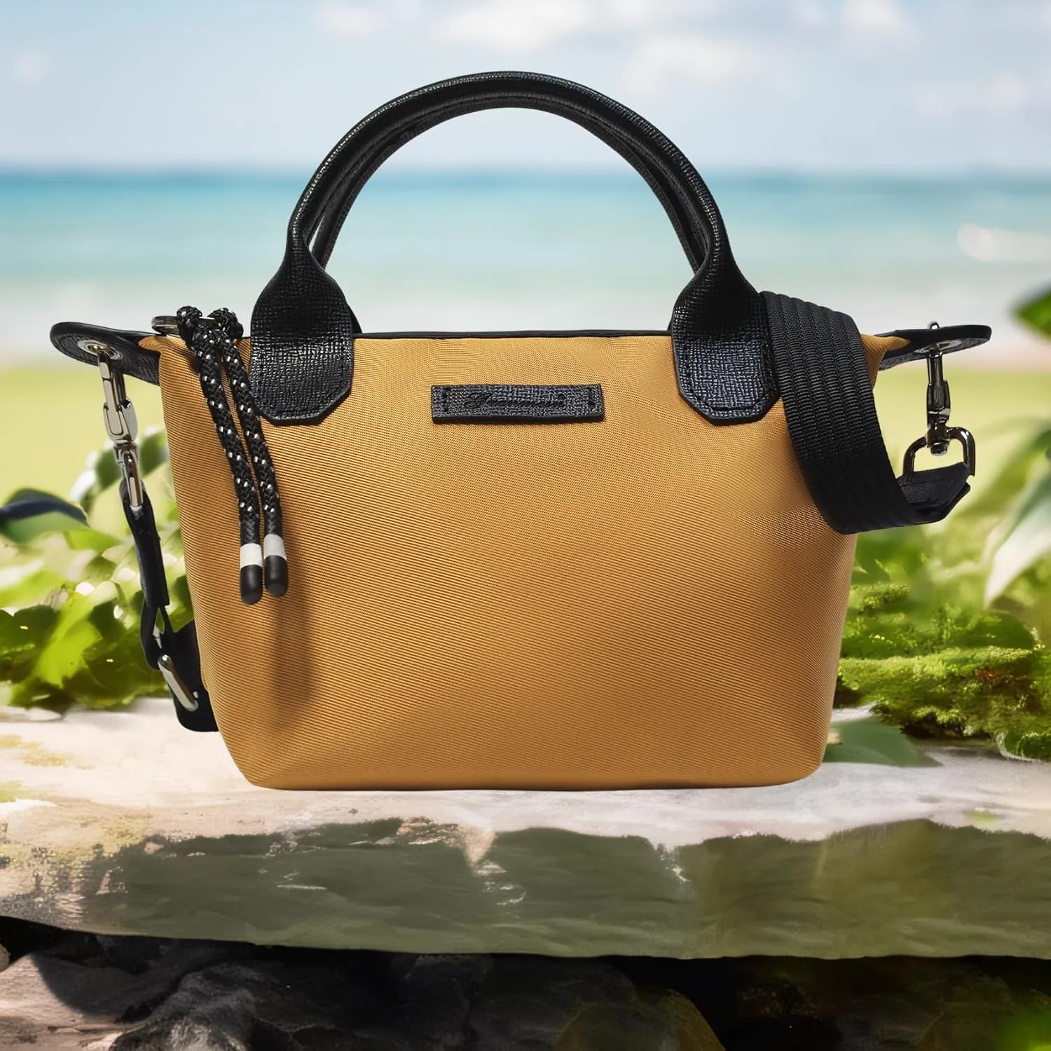 Designer Mini Tote for Women - Lightweight Crossbody Purse with Adjustable Dual Straps (2-Way Carry)