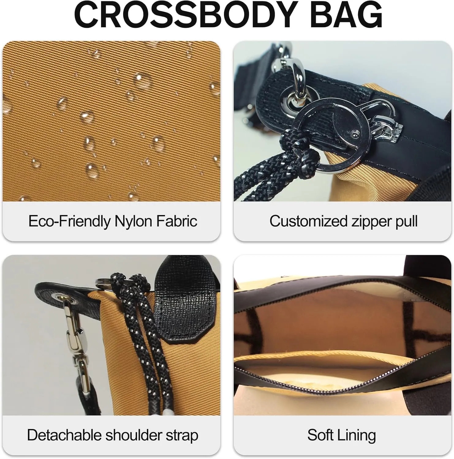 Designer Mini Tote for Women - Lightweight Crossbody Purse with Adjustable Dual Straps (2-Way Carry)
