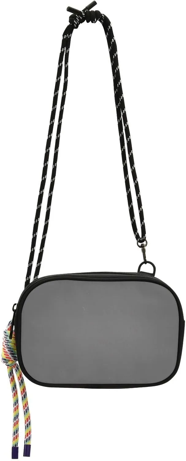 Dim Gray Dim Grey Solid Color Pure Plain Mini Crossbody Bags for Women Trendy with Adjustable Strap Mini Shoulder Bag Have a meal cartera para mujer