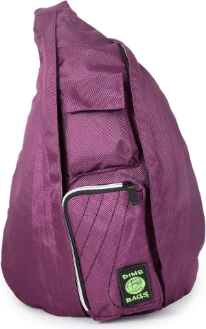 DIME BAGS - Slinger Crossbody Bag - Premium Over the Shoulder Sling Bag - Cross Body Strap Backpack (Plum)