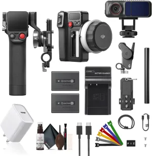 DJI Focus Pro All-in-One Combo (CP.RN.00000403.01)   2 x NPF-550   USB-C Cable and Adapter   Cleaning Kit   Charger   Wire Straps