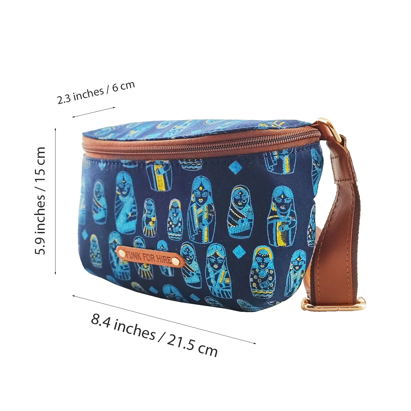 Doll  Printed  Fanny Pack  Navy