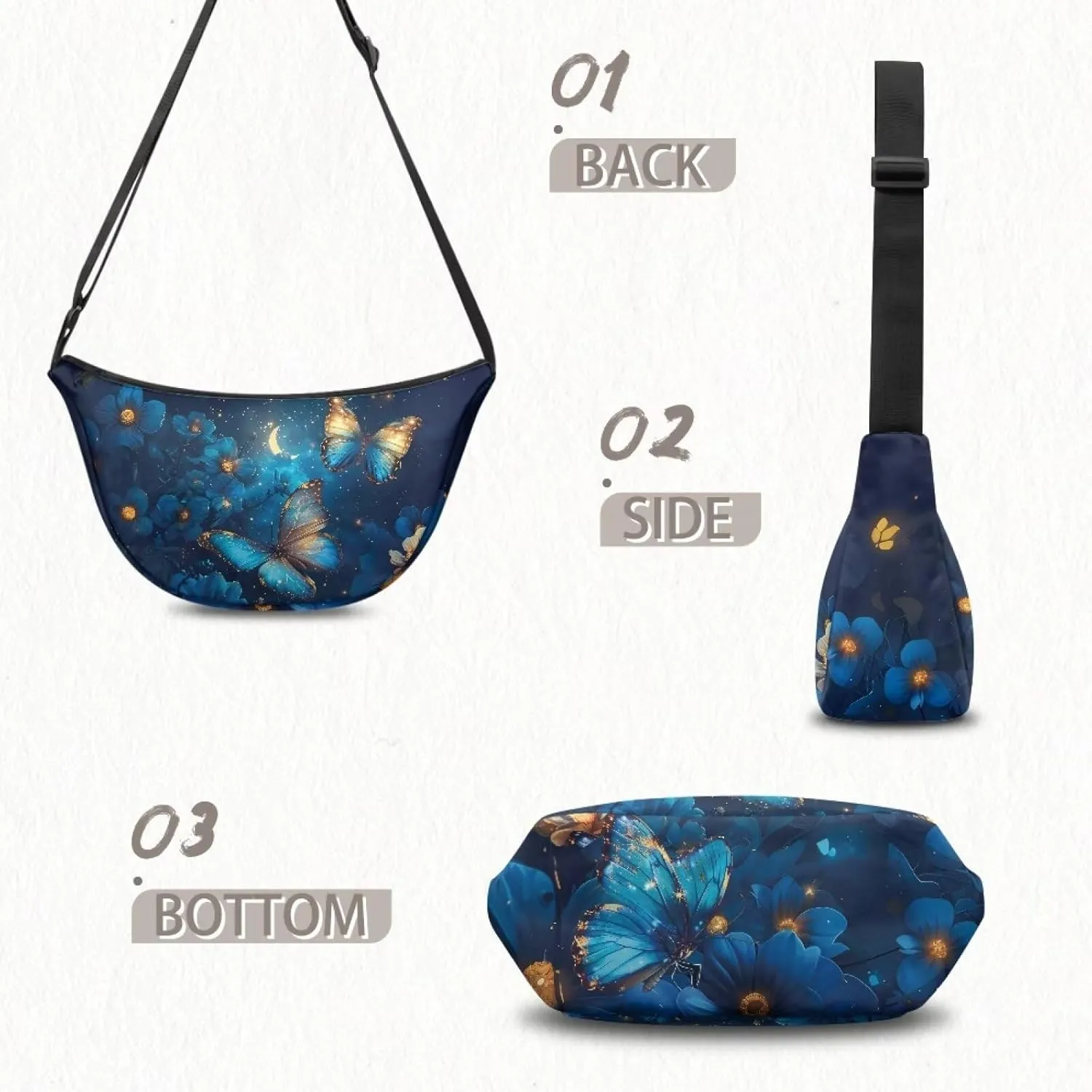 Dolyues Chic Women's Crossbody Hobo Sling Bag - Fashionable Crescent Shoulder Purse & Casual Dumpling Handbag