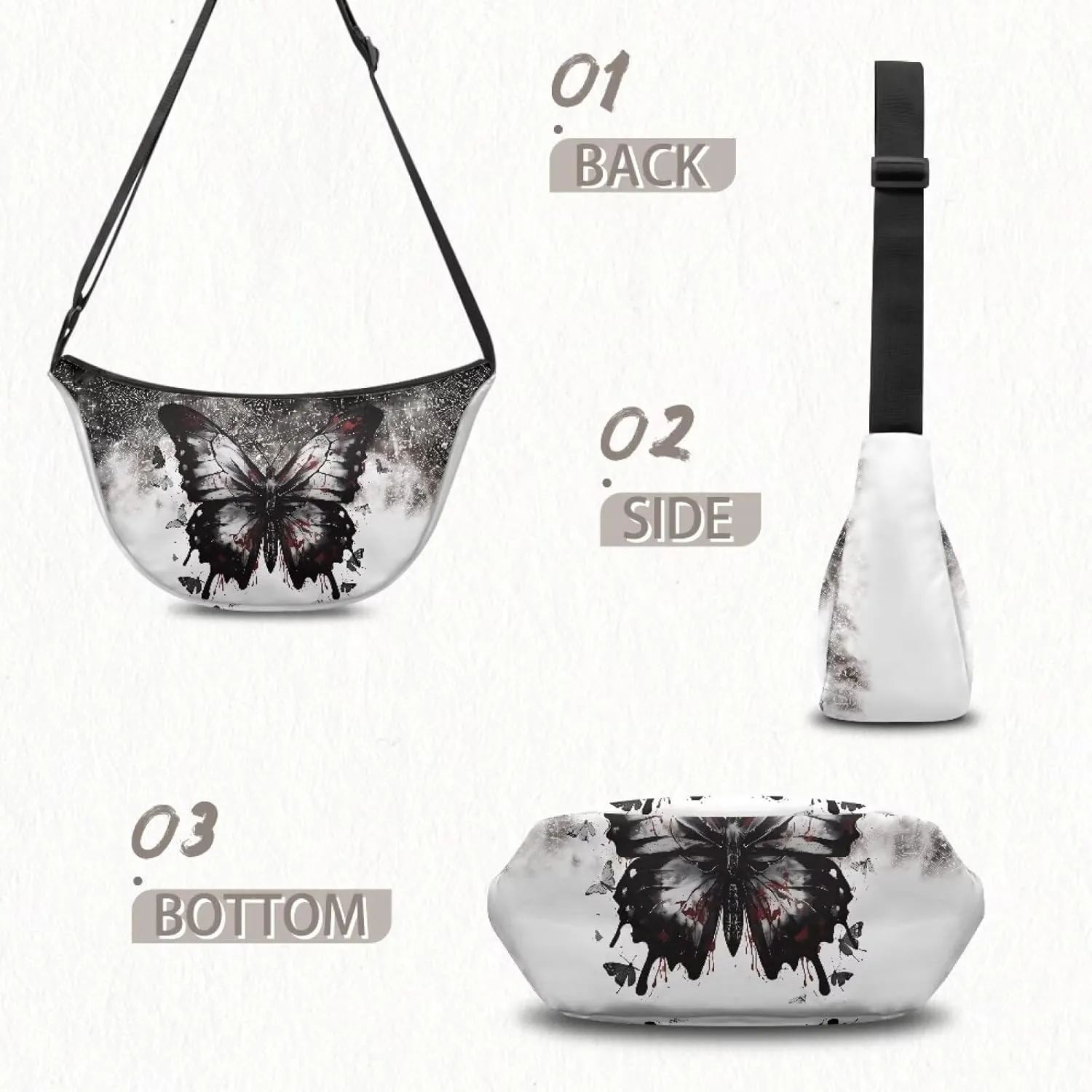 Dolyues Chic Women's Crossbody Hobo Sling Bag - Fashionable Crescent Shoulder Purse & Casual Dumpling Handbag