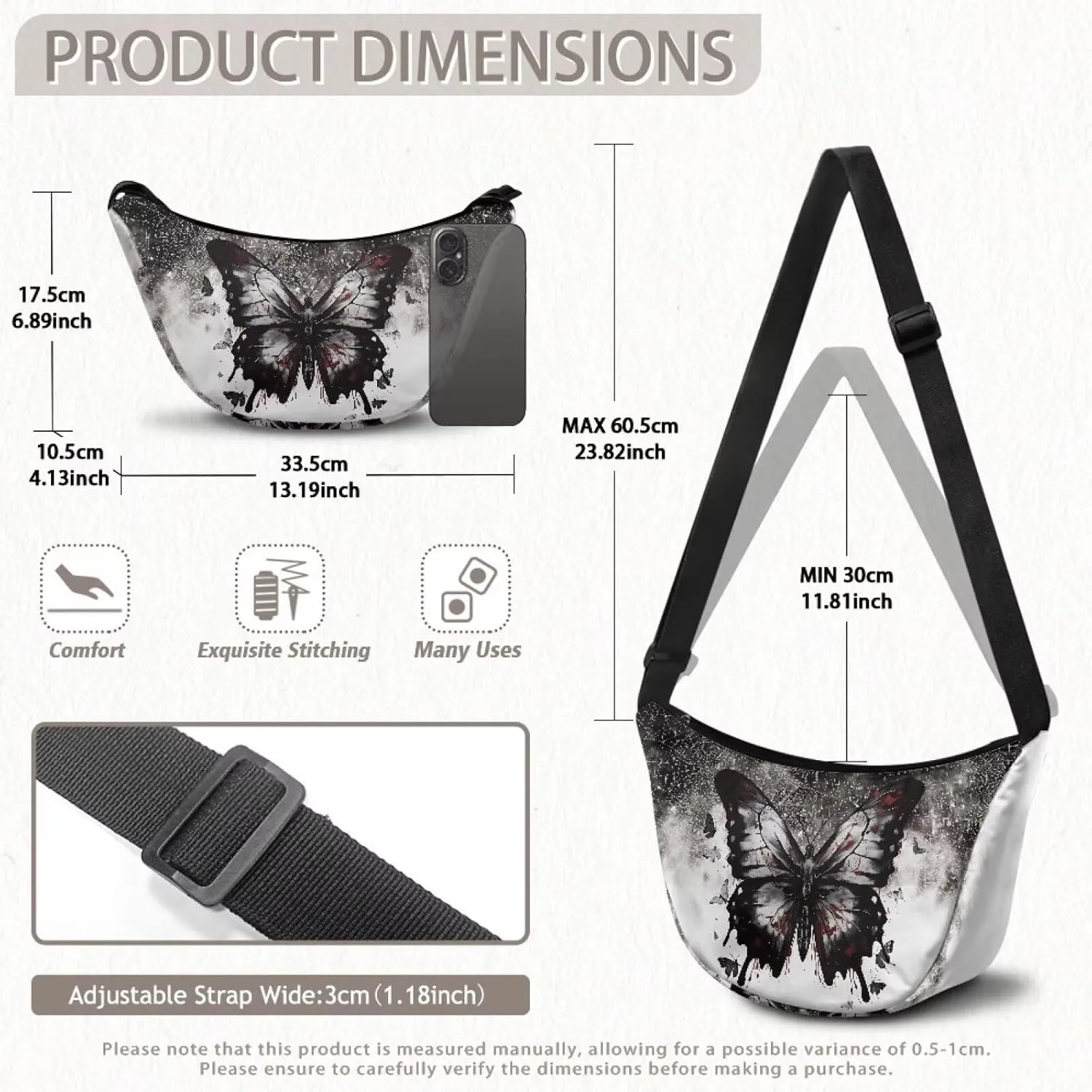 Dolyues Chic Women's Crossbody Hobo Sling Bag - Fashionable Crescent Shoulder Purse & Casual Dumpling Handbag