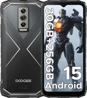 DOOGEE Blade10 Pro(2025) Android 15 Rugged Phone,10.7mm Ultra-Thin,30GB 256GB/TF 2TB,6.56”HD 90Hz Rugged Smartphone,5150mAh,50MP 8MP Camera,NFC/Widevine L1/Face ID/IP68/IP69K/3 Card Slot(Silver)