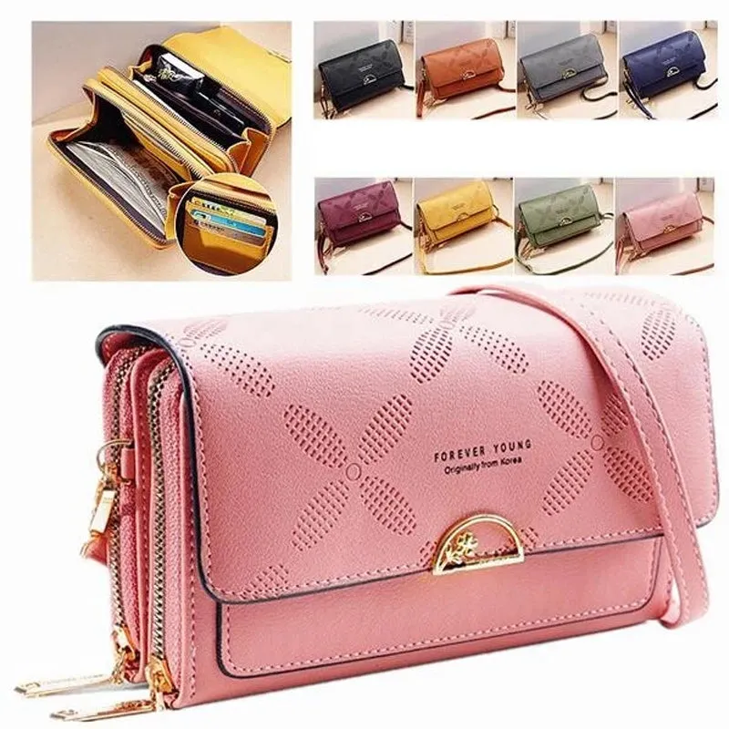 Double Layer Crossbody Purse Bag