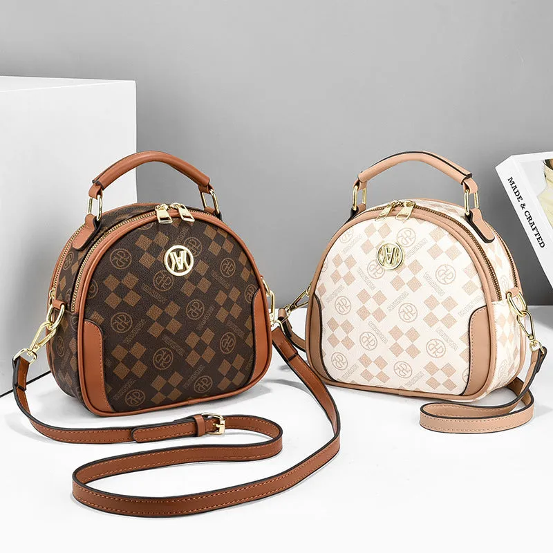 Durable Women's Popular Printed Fashion Round Crossbody Bags