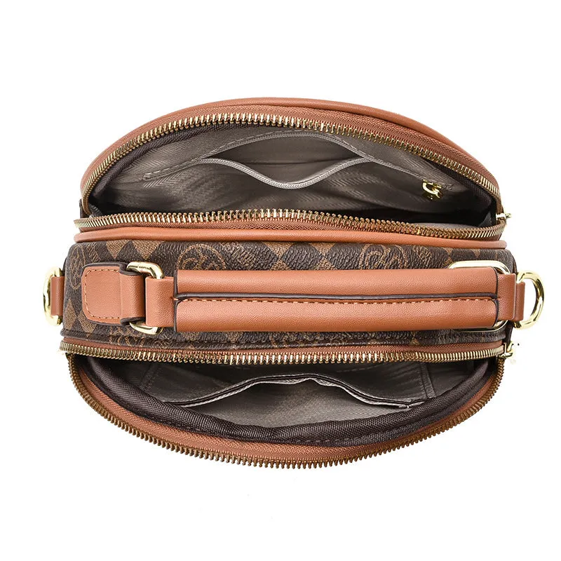 Durable Women's Popular Printed Fashion Round Crossbody Bags