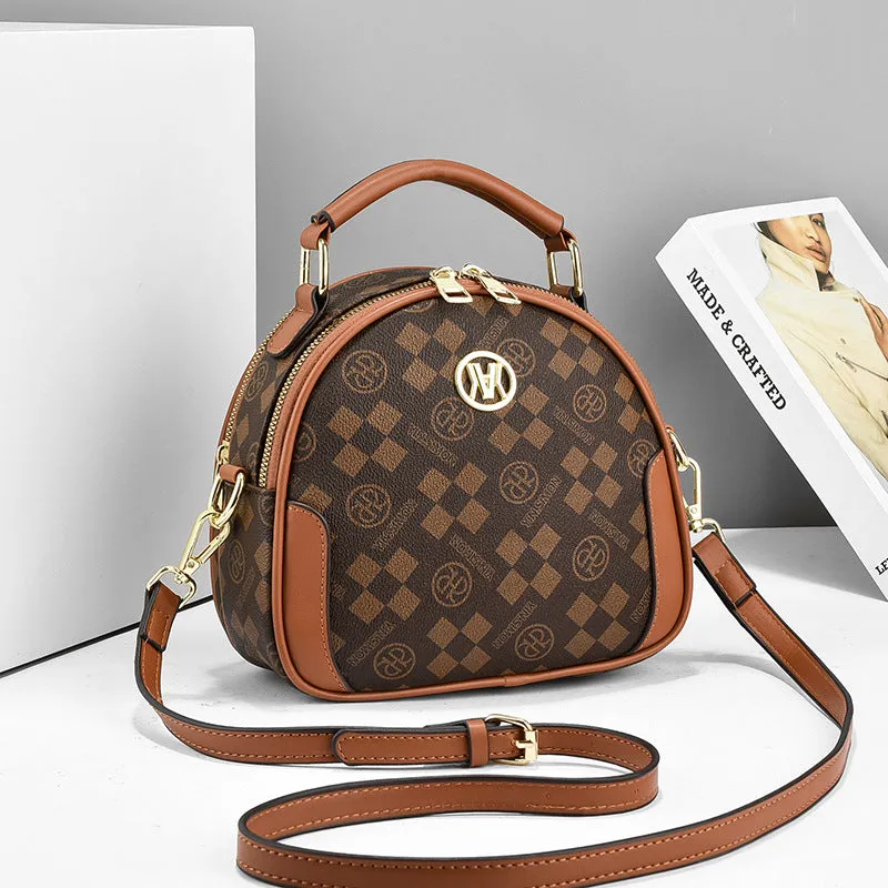 Durable Women's Popular Printed Fashion Round Crossbody Bags