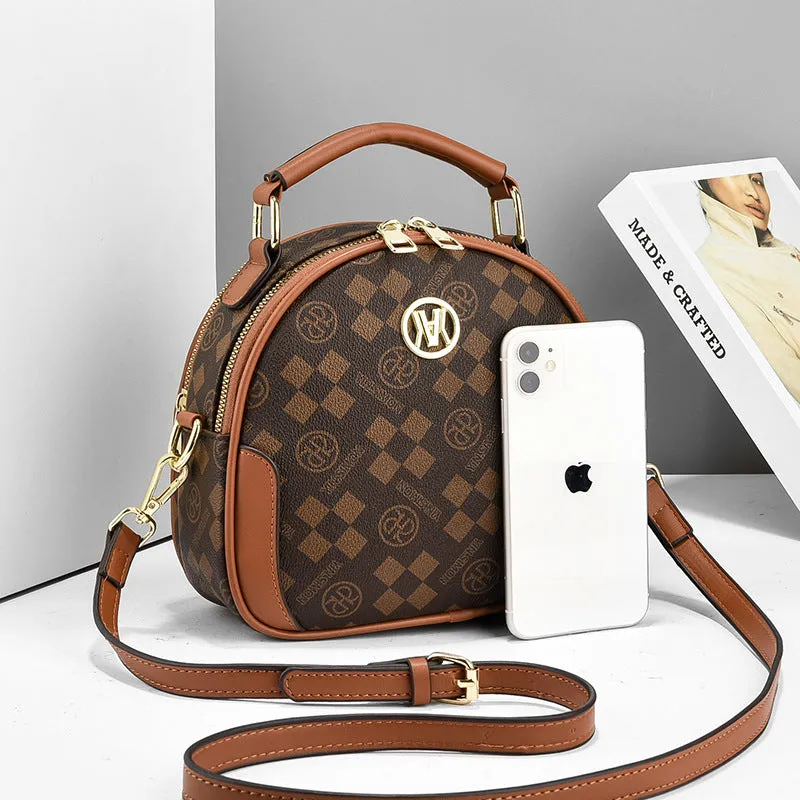 Durable Women's Popular Printed Fashion Round Crossbody Bags