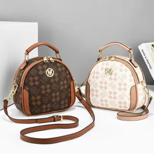 Durable Women's Popular Printed Fashion Round Crossbody Bags