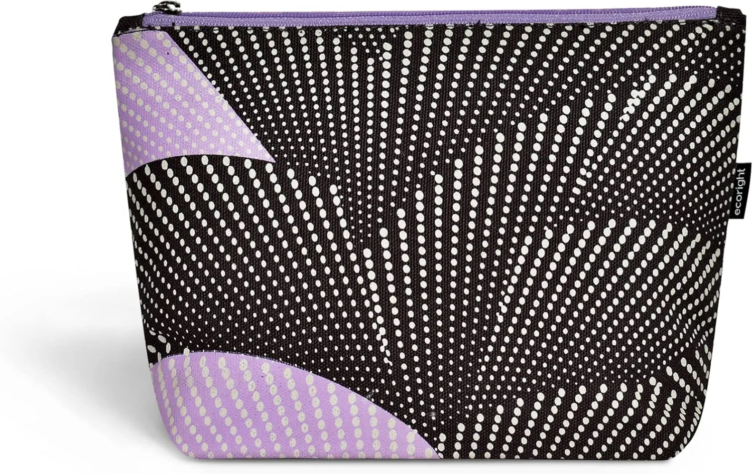 Eco Right Canvas Cosmetic Bag: Travel Makeup Pouch For Women & Girls, Zipper Purse Organizer, Stylish Canvas Cotton Aesthetic, Large Capacity, Toiletry Storage, Purse-friendly