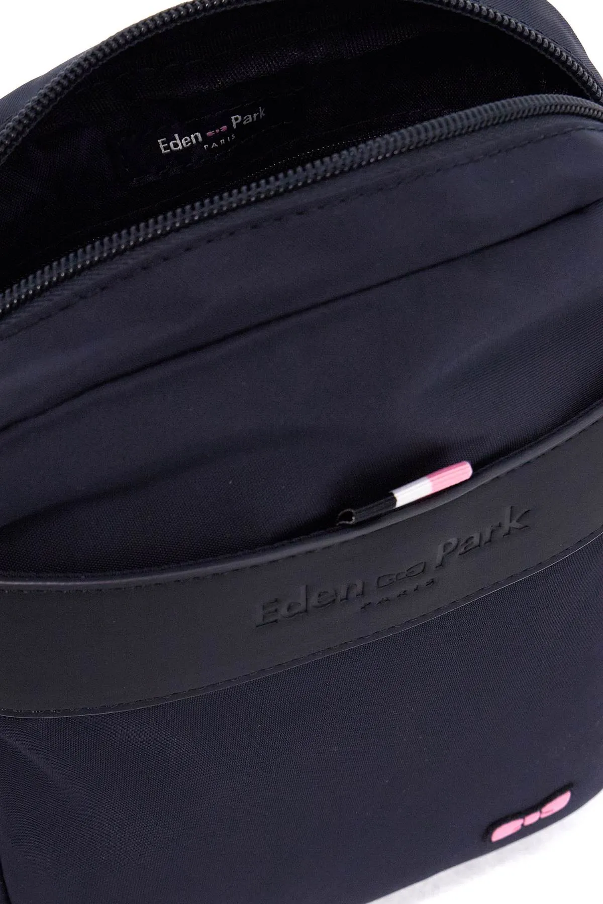 Eden Park Navy Blue Messenger Bag For Men With Zip And Front Pocket For Work