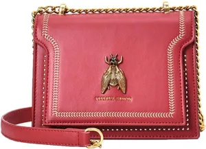 Elegant Bee Patch Crossbody Bag For Women,Chain Retro Bee Shoulder And Crossbody Small Square Bag.