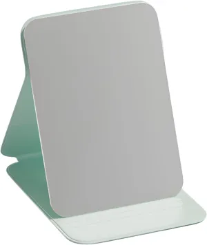 Ellniges]Foldable Makeup Mirror with【360° Stability】- Portable Vanity Mirror for Women, Desktop Cosmetic Mirror with PU Leather Backing, 3-Size Travel Mirror Set (Pastel Colors)